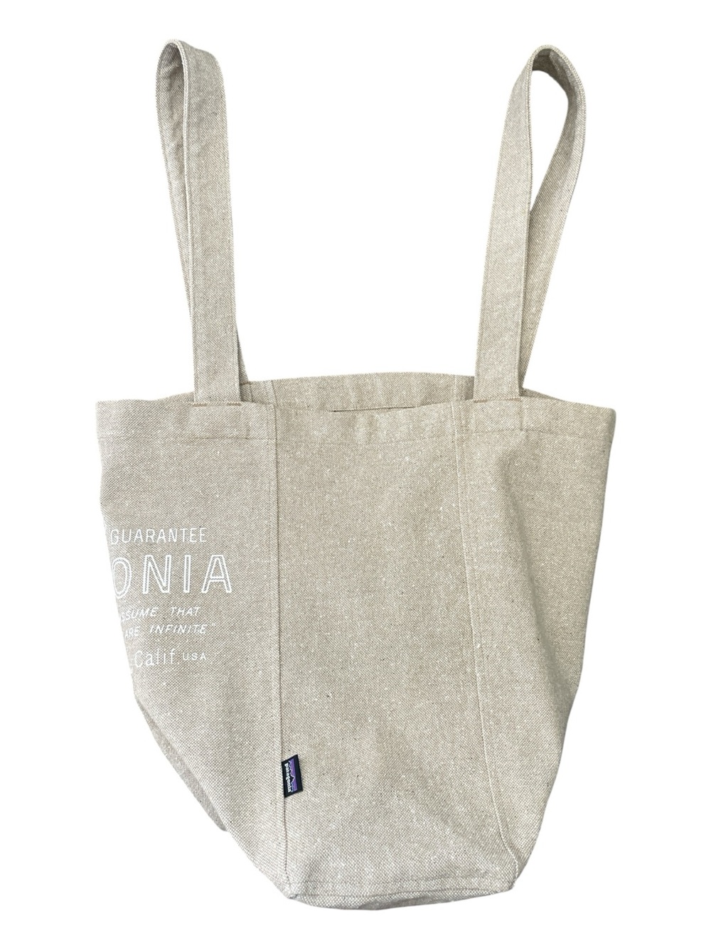 Patagonia Recycled Market Tote Bag-Classic Tan With Forge Mark-Unused - Picture 6 of 12